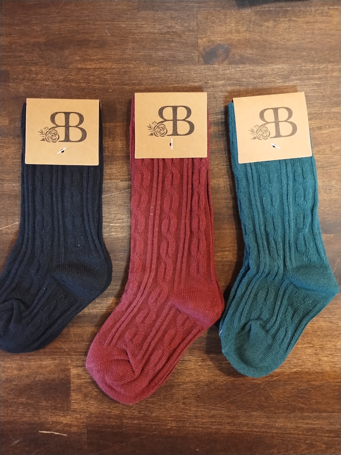 Ribbed Knee High Socks