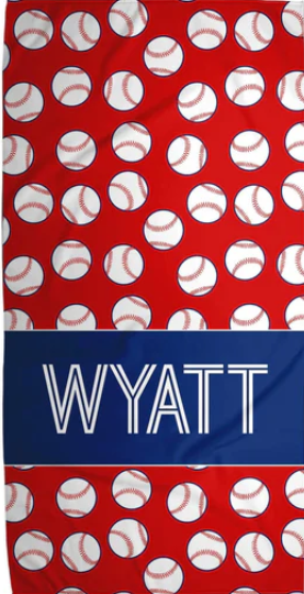 Baseball Custom Towel
