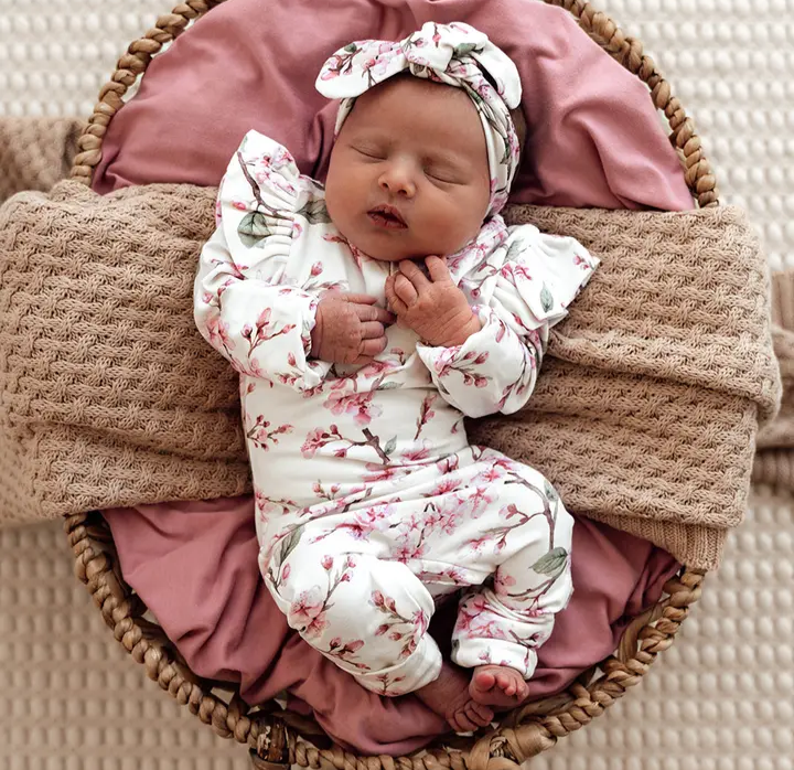 Organic Cherry Blossom Onesie