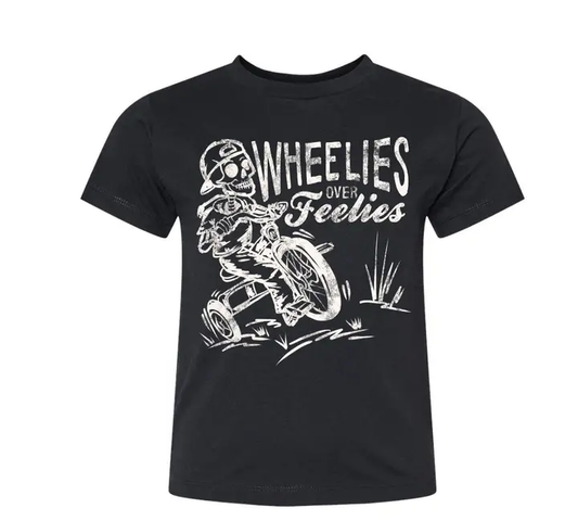 Wheelies Over Feelies Tee