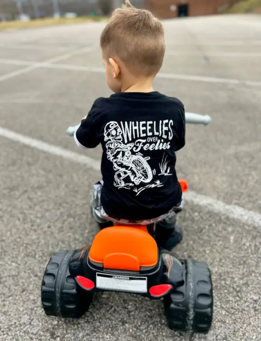 Wheelies Over Feelies Tee