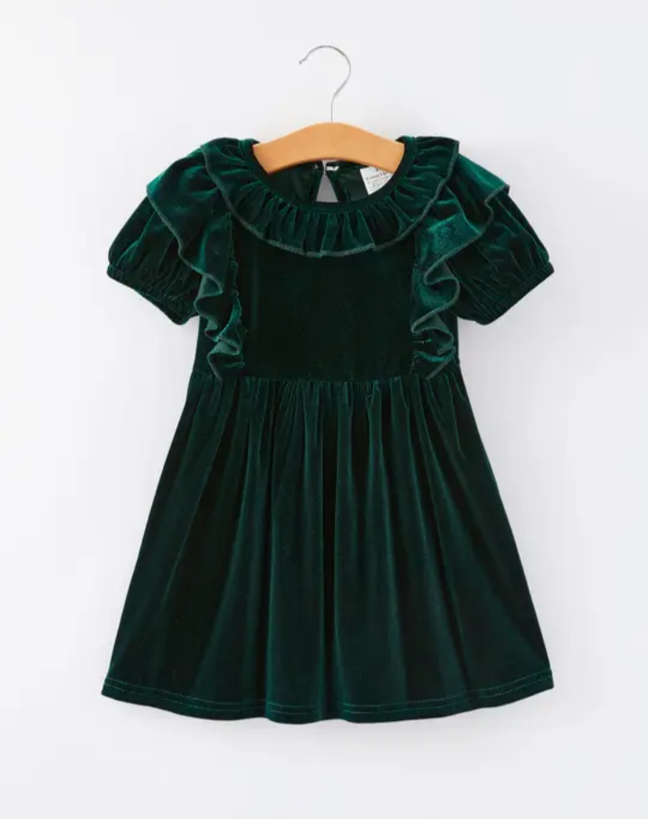 Green Velvet Dress