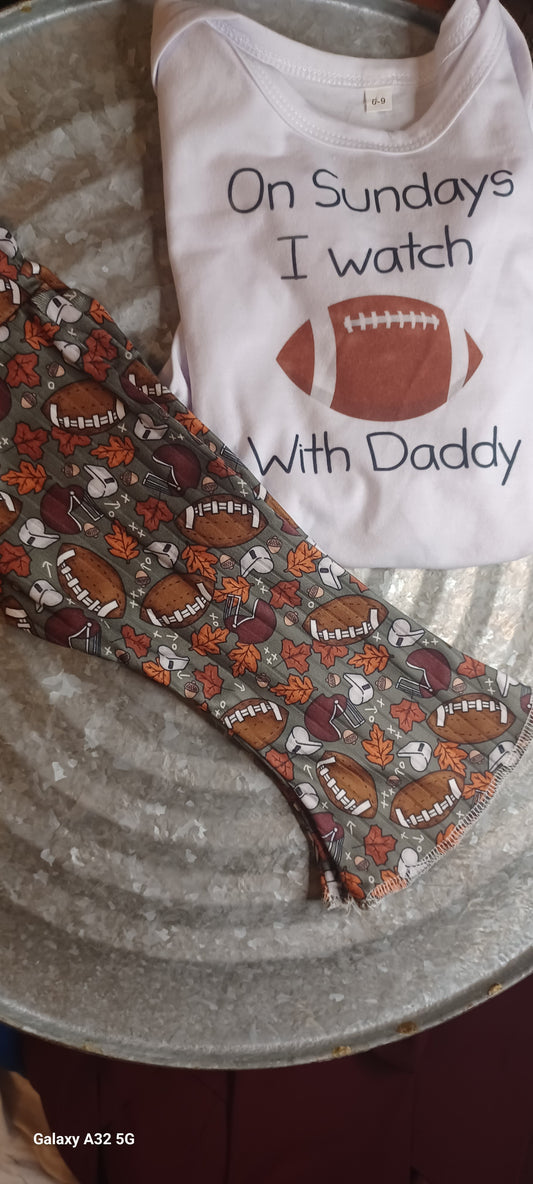 "On Sunday's I Watch Football with Daddy" Tee