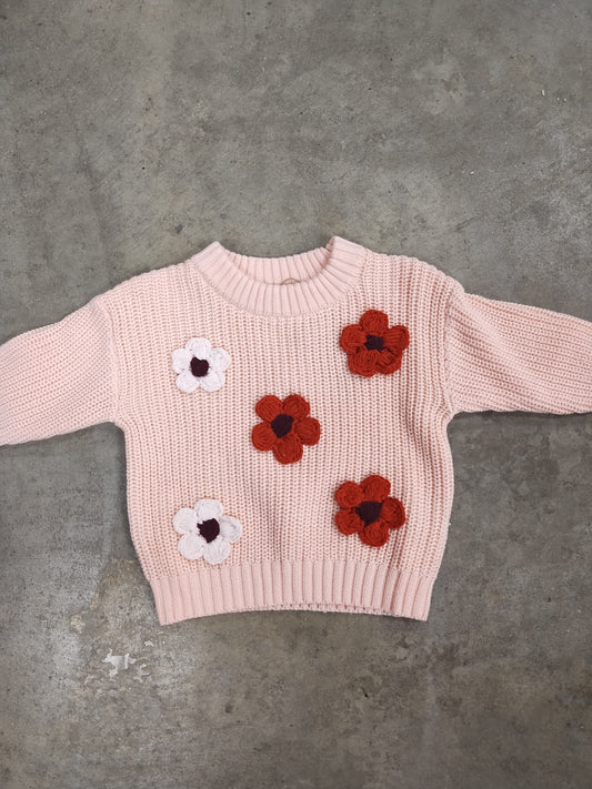 Floral Crochet Sweater