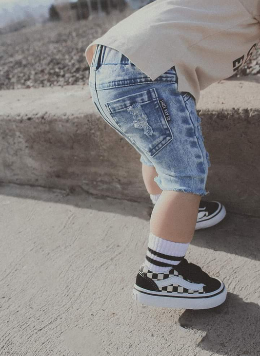 Distressed Jean Shorts