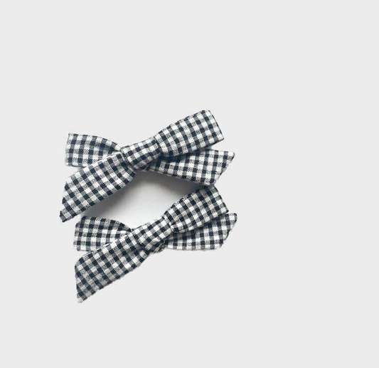 Checkered Pigtails Bows