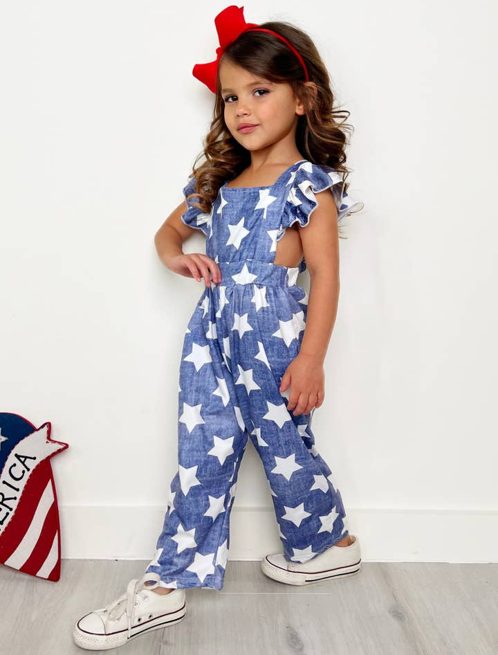 Star Spangled Ruffle Romper