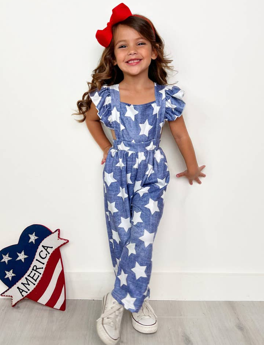 Star Spangled Ruffle Romper