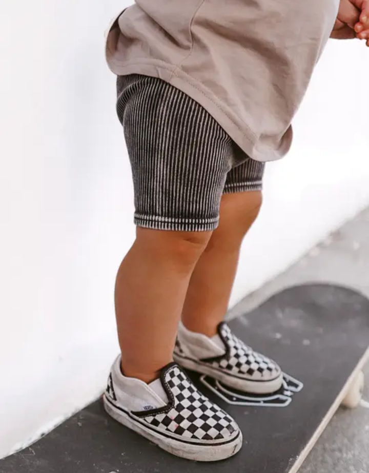 Acid Wash Biker Shorts