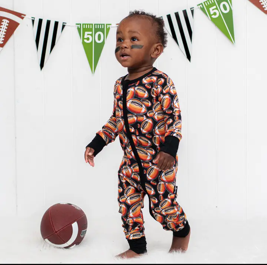 Football Bamboo Jammies-Romper