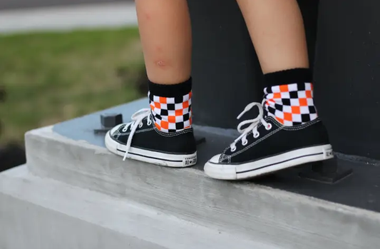 Checkered Halloween Socks