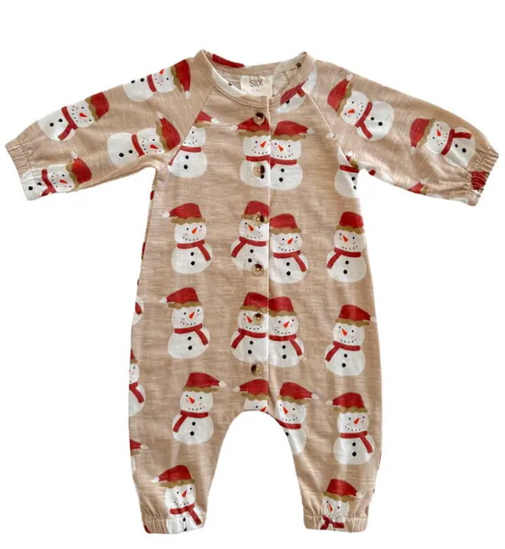 Organic Snowman Romper