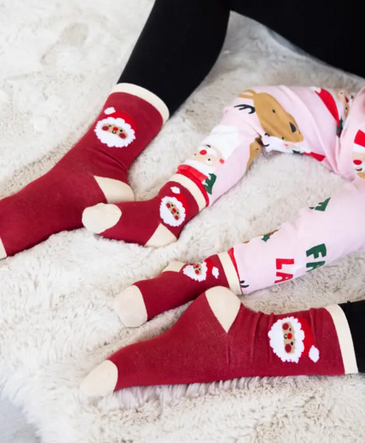 Momma and Mini Santa Socks