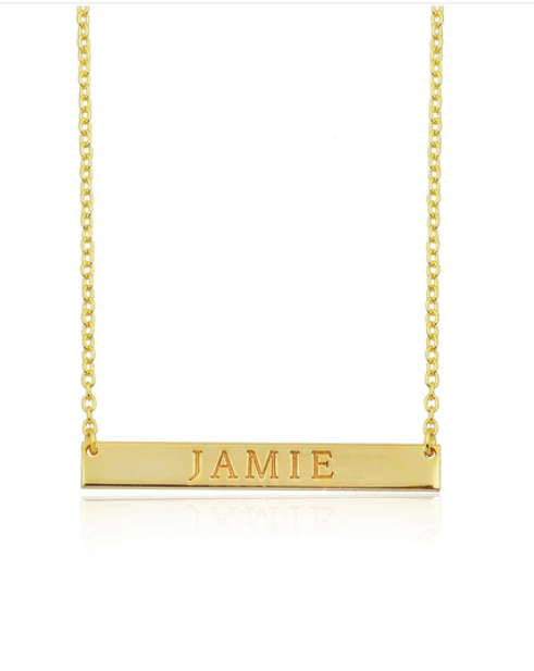 Single Bar Nameplate Necklace