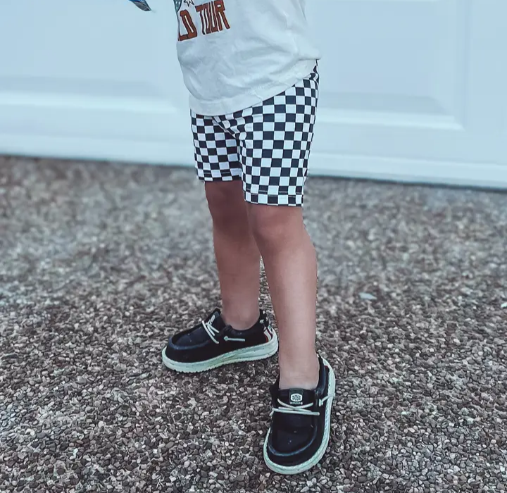 Checkered Biker Shorts