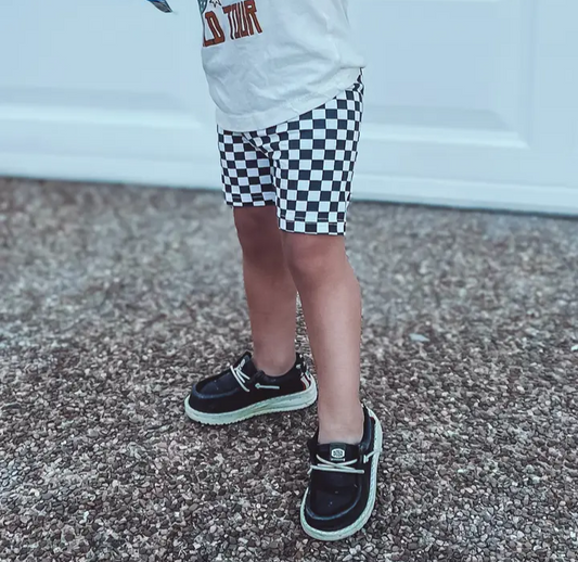 Checkered Biker Shorts