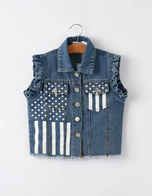 Stars and Stripes Jean Vest