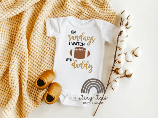 On Sundays I Watch Football with Daddy Onesie