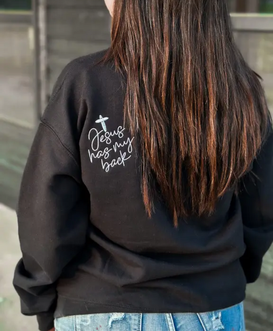Jesus has My Back Crewneck