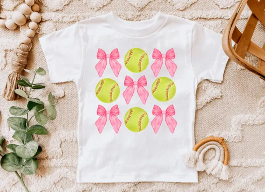 Softball & Bows Tee